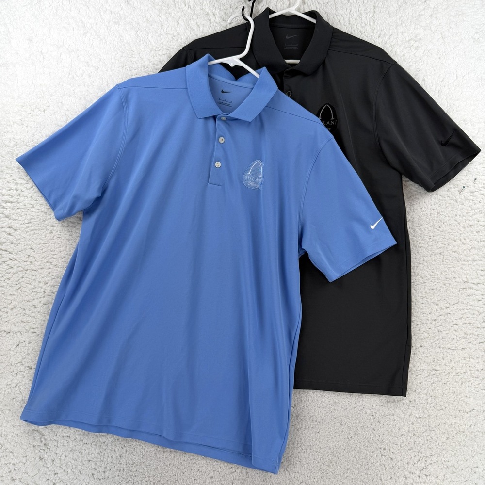 Nike Polo Shirt Mens Large Blue Aulani Disney Golf Performance Top DC1963-448
